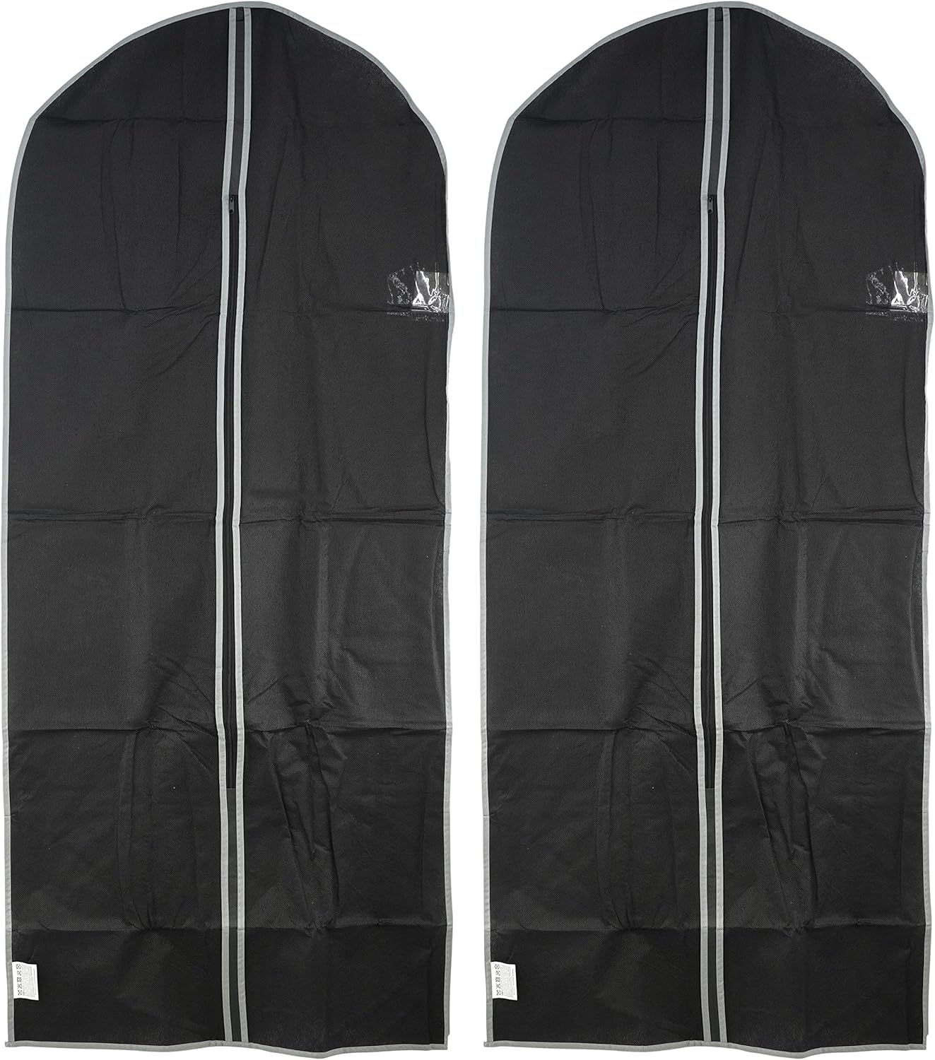 2 Pcs Zip Up Hanging Suit Dress Coat Garment Bag Clothes Cover DustProof Storage