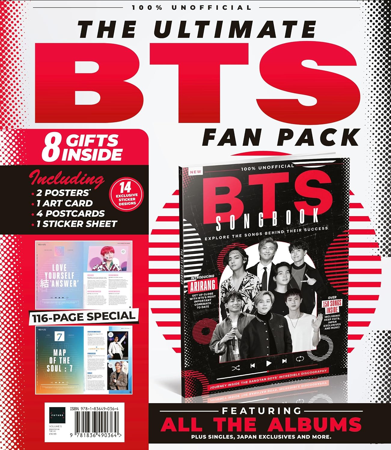 Ultimate BTS Fan Pack: Featuring BRAND NEW for 2026 BTS Songbook, Double-sided A2 poster, art card, blank postcards and stickers