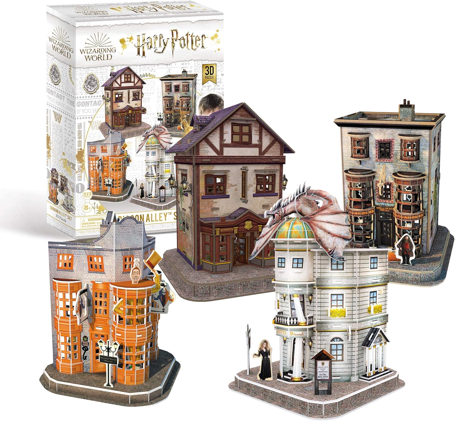 Harry Potter 7585 Diagon Alley 4 in 1 3D Puzzle Set