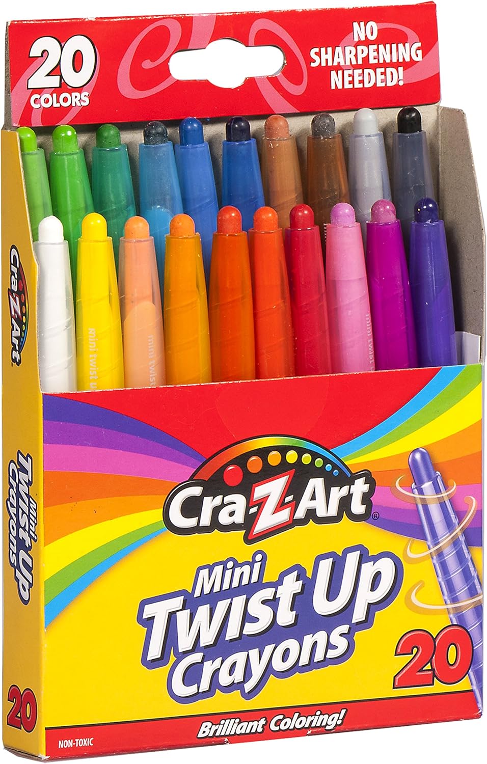 Cra-Z-Art Mini Twist Up Crayons, 20 Count (10253)