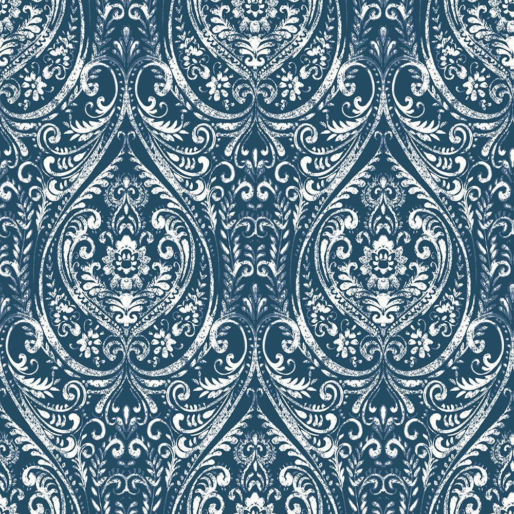 NuWallpaper NU1689 Bohemian Damask Decal - Blue