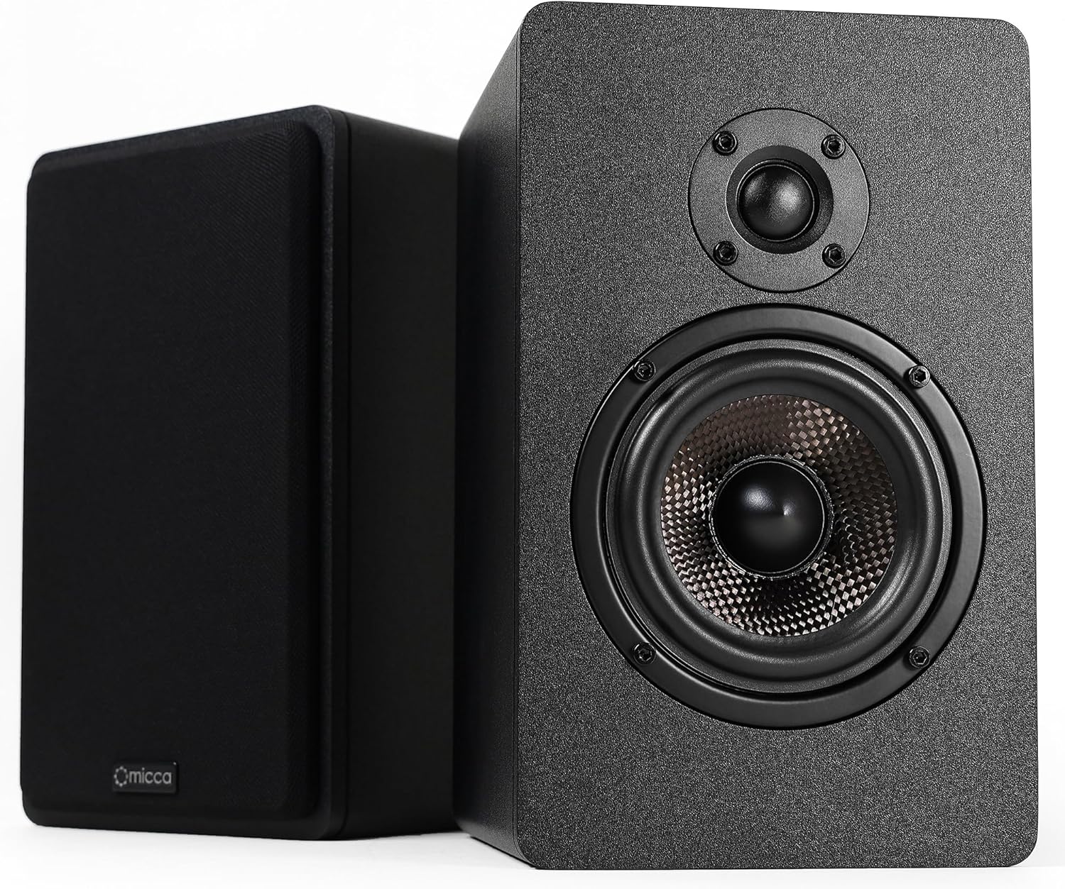 Micca MB42X G2 Passive Bookshelf Speakers for Home Theater Surround Sound, Stereo, and Passive Near Field Monitor, 2-Way (Black, Pair)