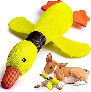 Vitscan Upgraded Goose Squeaky Dog Chew Toys for Small, Medium, Large Dogs, Durable Interactive Dog Toys Indestructible Dog Toys for Aggressive Chewers, Tough Puppy Toys for Chewing, Teeth Cleaning