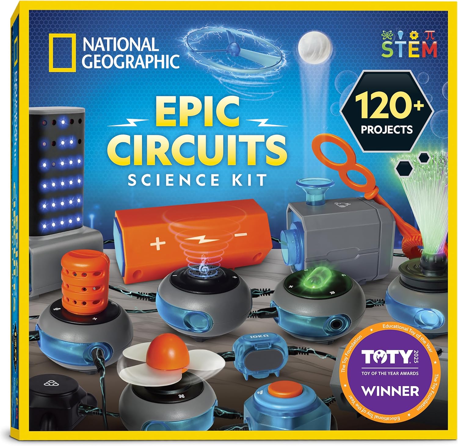 National Geographic Circuit Maker Kit - Electronics Kit for Kids with 120 Electrical Circuit Projects, Electric Circuit STEM Toy, Electronic Projects, Electrical Circuit Kit for Kids, Electricity Kit