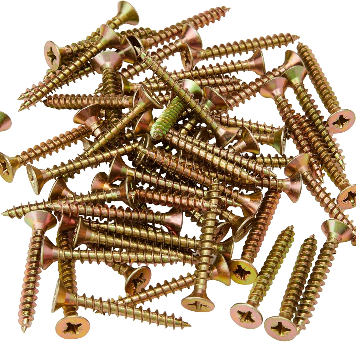 ForgeFix Multi-Purpose Single Thread Screws | 5.0 x 40mm | Zinc Yellow Passivated | Box 200