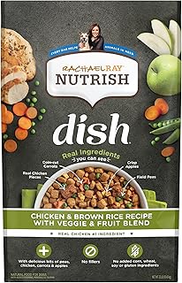 Nutrish Rachael Ray Dish Premium Natural Dry Dog Food with Added Vitamins, Minerals & Taurine, Chicken & Brown Rice Recipe with Veggies & Fruit, 23 Pound Bag