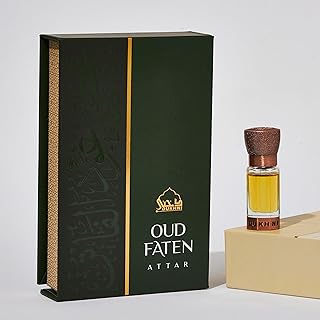 Dukhni Oud Faten Attar Refreshing scents blended with Oud | Authentic Arabic Fragrance Oil | 100% Pure, Alcohol-Free, Halal | 1 bottle x 6ml