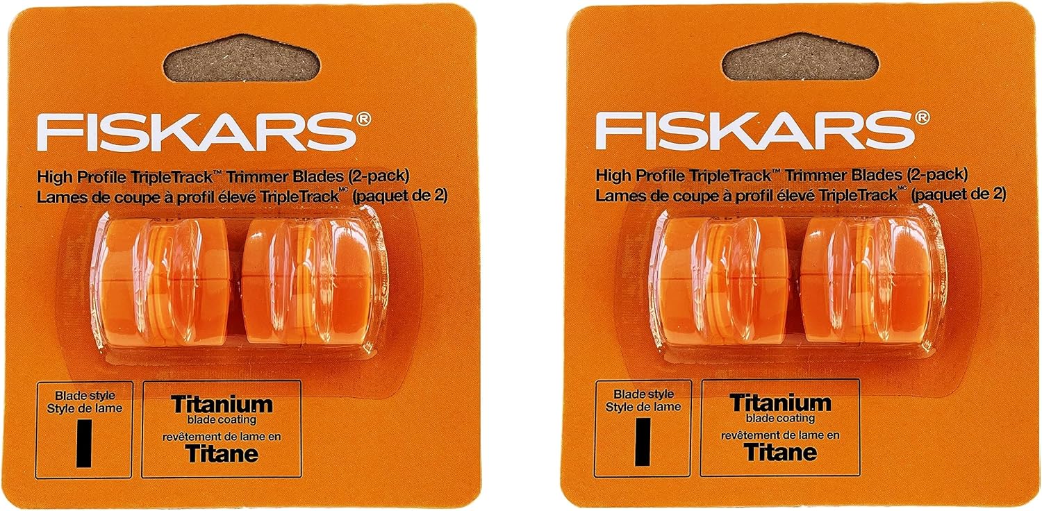 Fiskars 157400-1001 Titanium TripleTrack High Profile Cutting Replacement Blades- 2 Pack