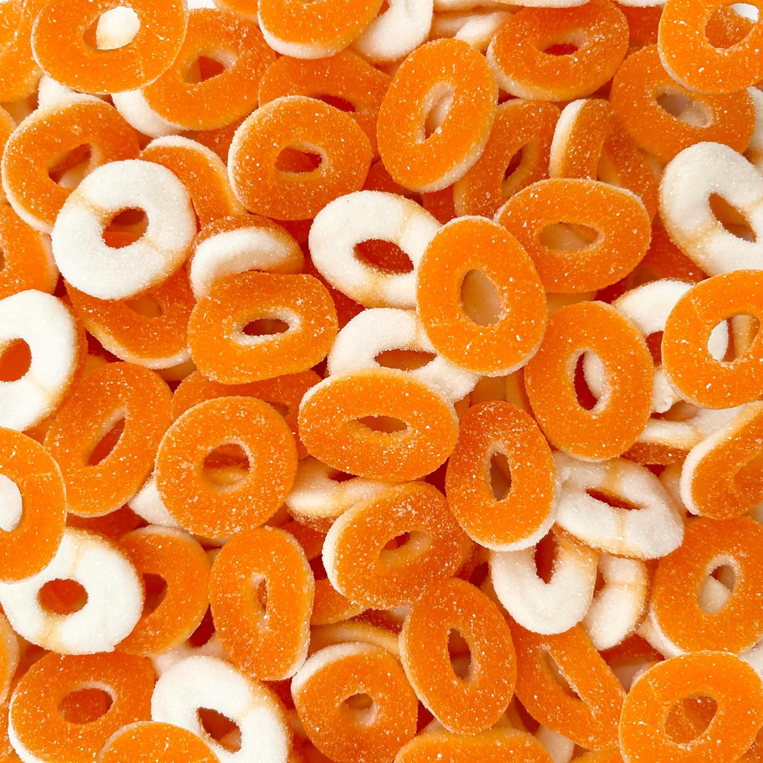 Peach Rings - 2 Pound Bulk Pack - Gummy Candy - Sour and Sweet