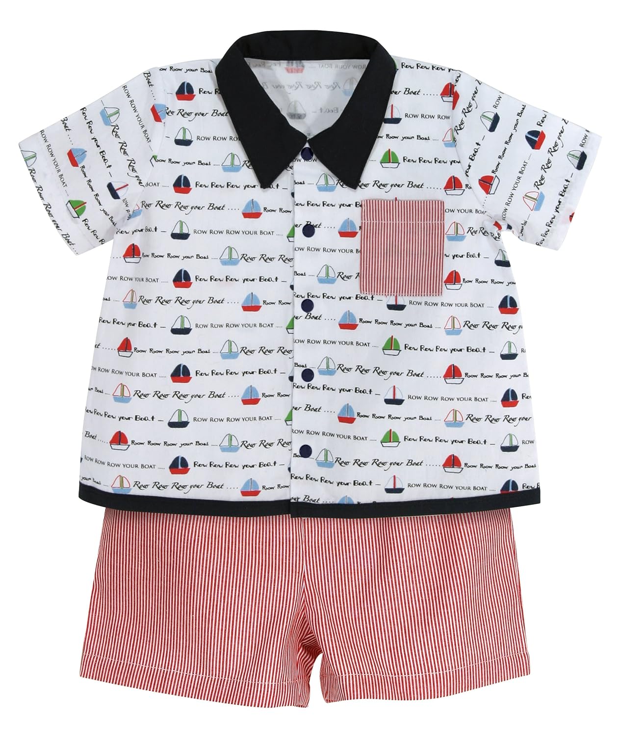 Stephan Baby Row Your Boat Bowling Shirt and Diaper Cover, 12-18 Months