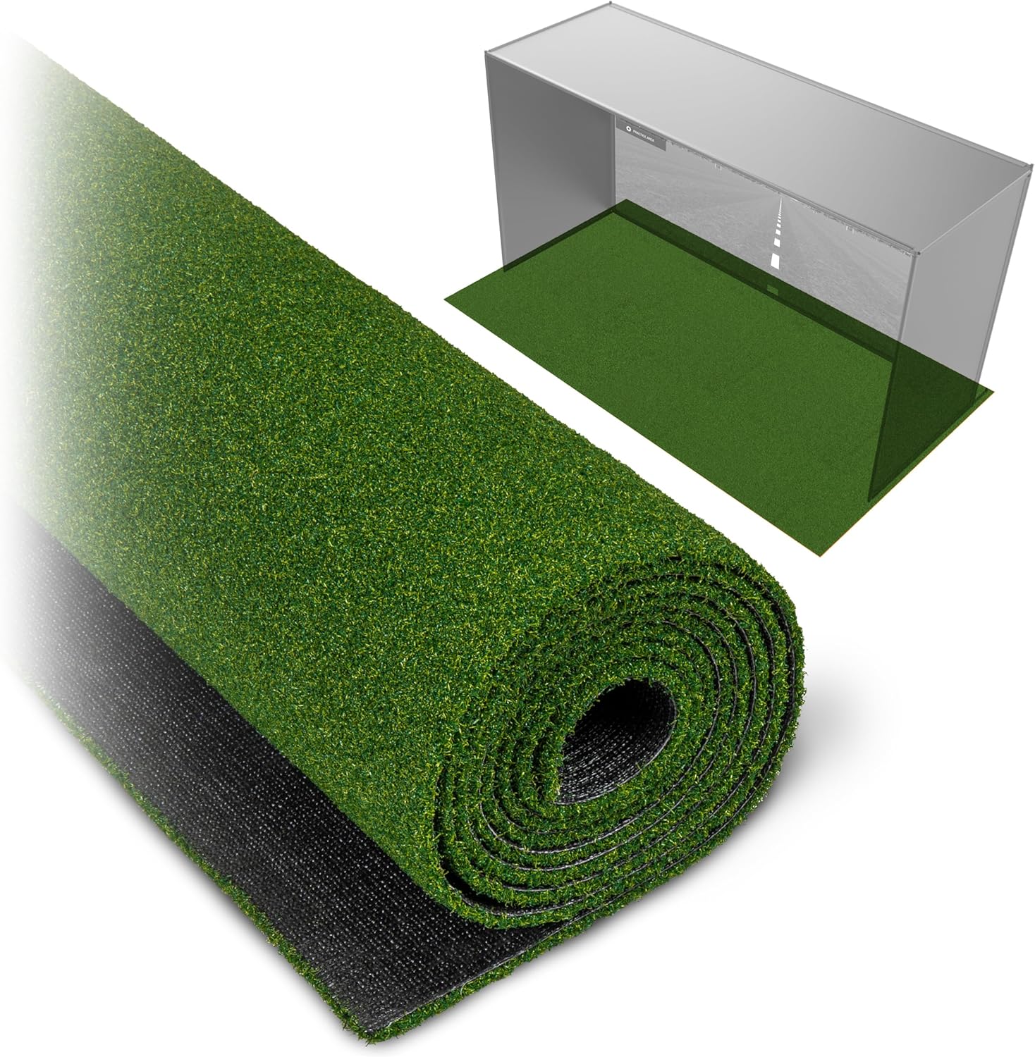 GoSports Golf Simulator Turf - 15 mm Elite Golf Mat for Indoor Home Setups - 10, 12, or 15 ft