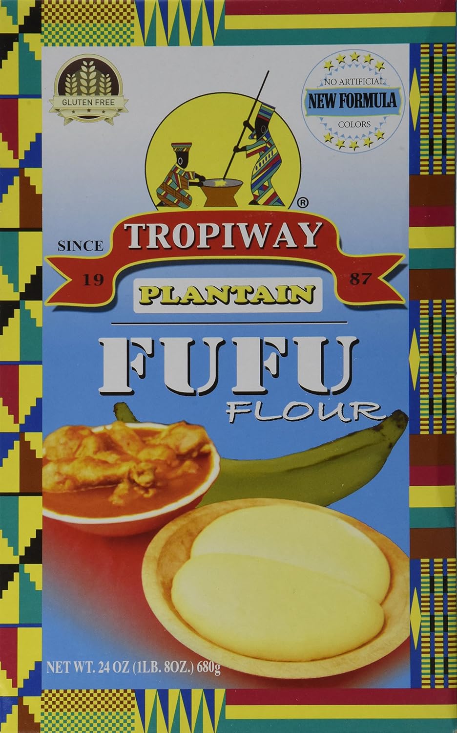 Plantain Fufu Flour 24oz Pack of 2