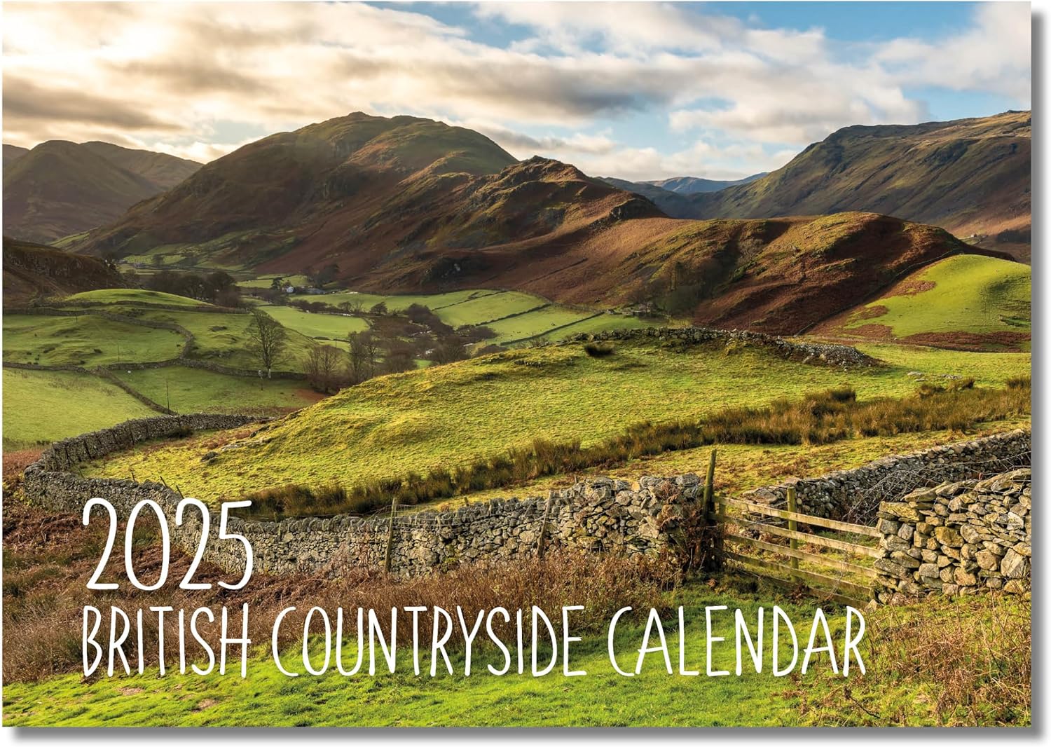 2025 A4 British Countryside Calendar. One Month to View. A3 when open. Wall Calendar by Absolutely Yours.