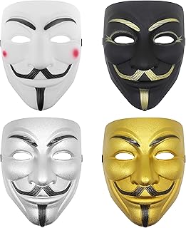 Hacker Mask V for Vendetta Mask for Kids Women Men Halloween Cosplay Costume