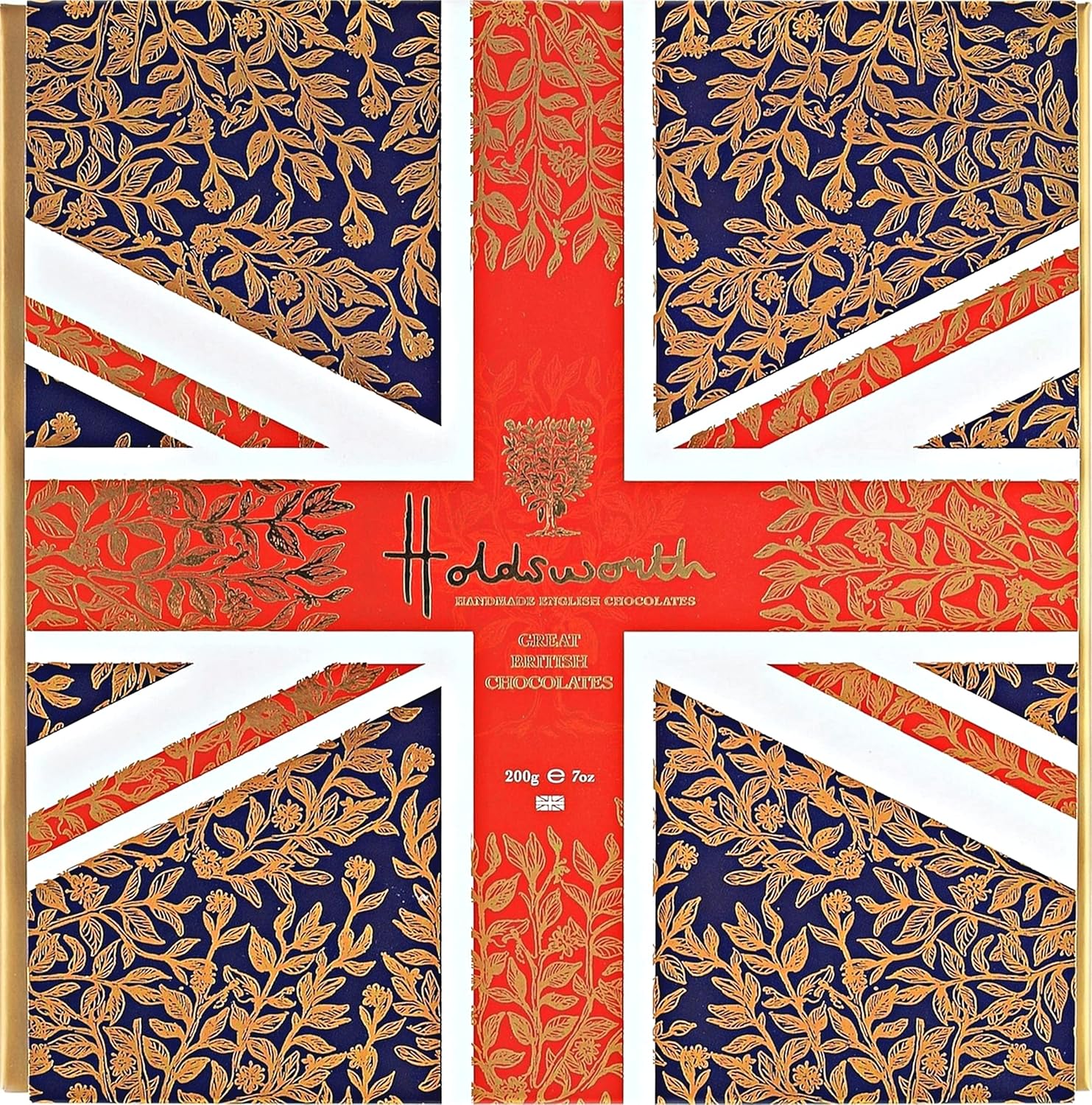 Holdsworth Chocolates Occasions Collection - Union Jack Collection Box of Handmade Truffles with Assorted Milk, White and Dark Chocolates Perfect for Gifting 200g