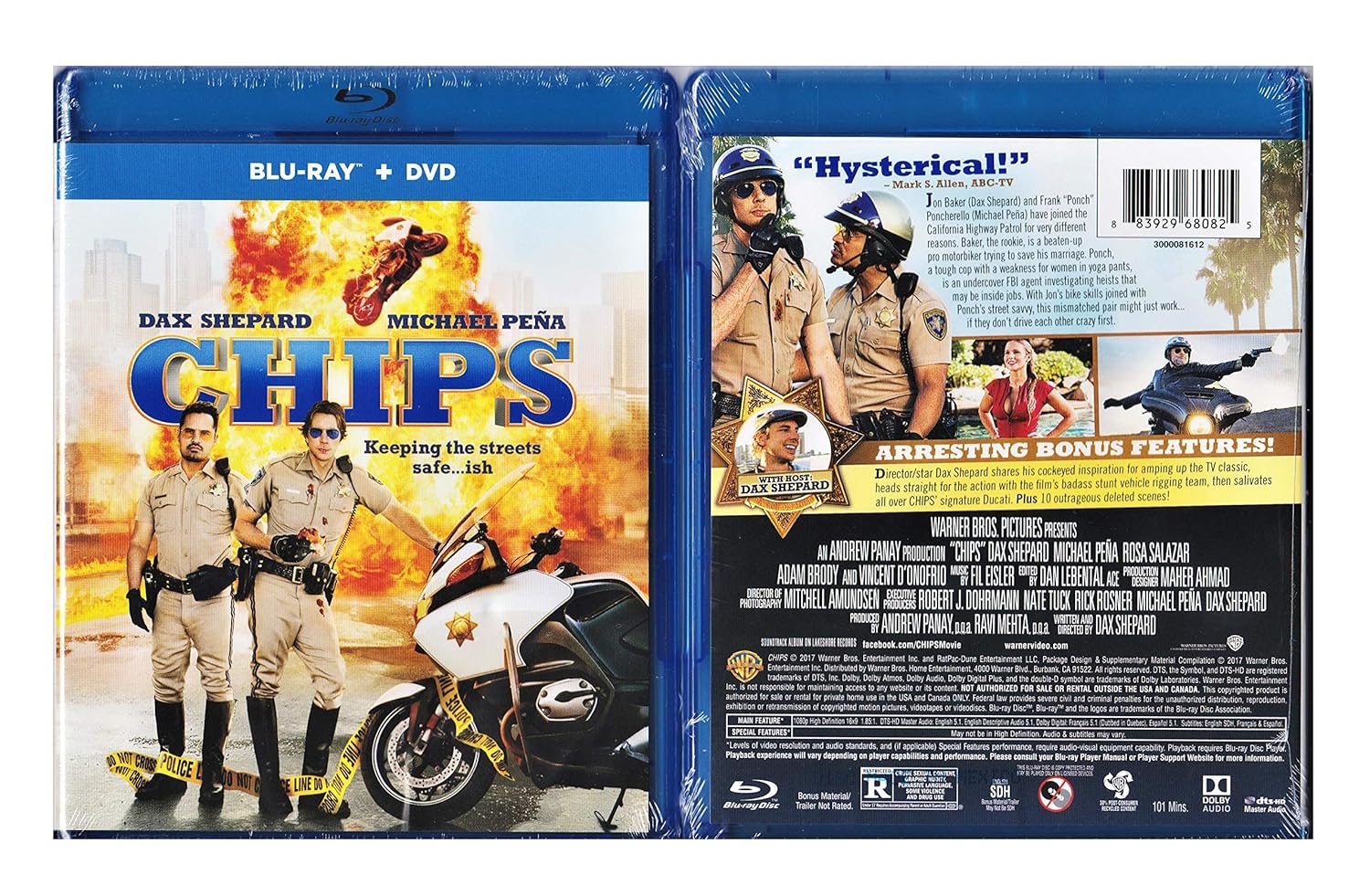 Chips Blu-ray + DVD Dax Shepard Michael Pena