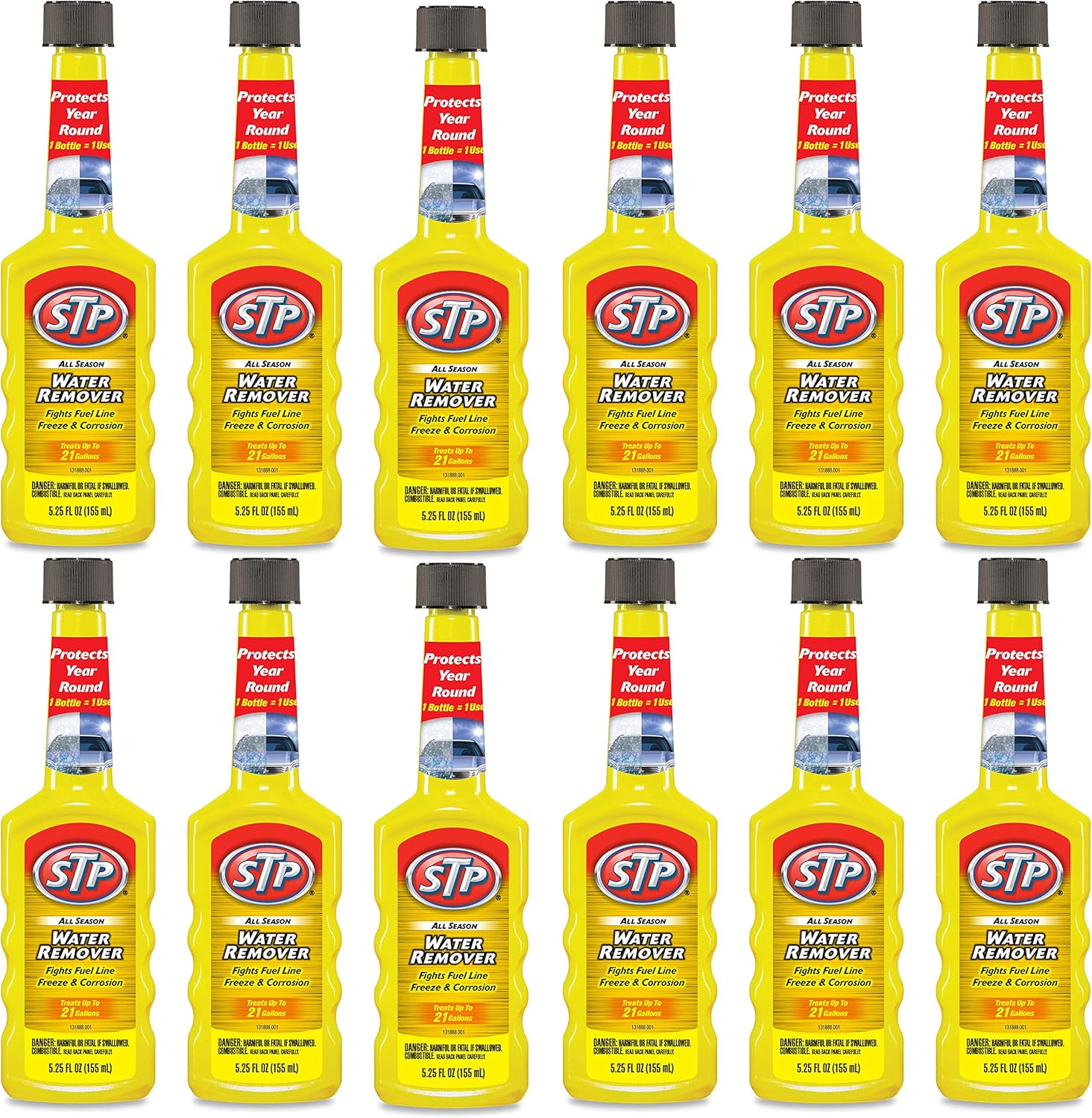 STP Water Remover, All Season Cleaner for Cars & Truck, Bottles, 5.25 Fl Oz, Pack of 12, 78572-12PK