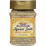 Rani Ajwain Seeds (Carom Bishops Weed) Spice Whole 3oz (85g) PET Jar ~ All Natural | Vegan | Gluten Friendly | NON-GMO | Kosher | Indian Origin