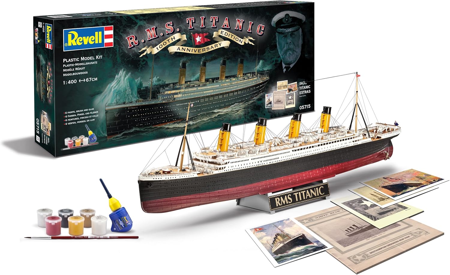 Revell 05715 1:400 RMS Titanic 100th Anniversary Edition Gift Set,White