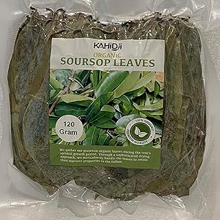 ORGANIC Dried Soursop Graviola Guanabana 100% Pure Leaves for Tea 120 gram (more than 320 leaves) Non-GMO - Caffeine-free - Improve Digestion, Antioxidant-rich, Support Healthy Skin & Sleep