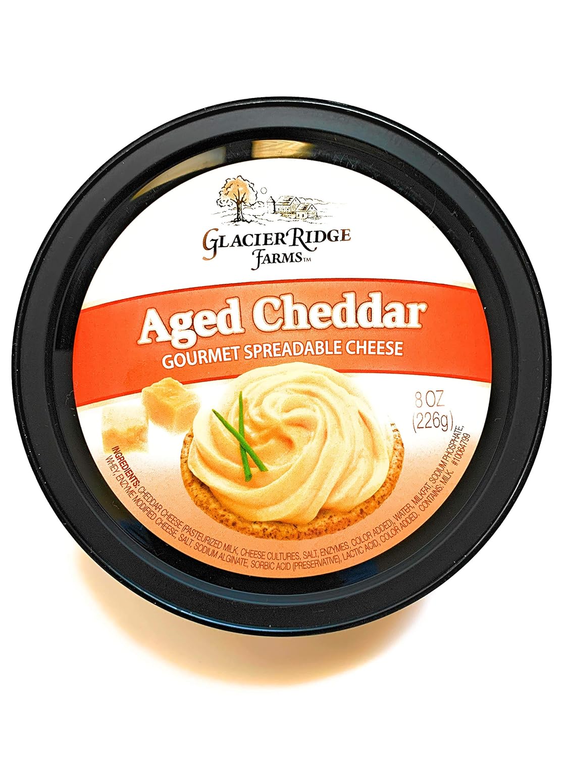 Glacier Ridge Farms Aged Cheddar Gourmet Spreadable Cheese 8oz (One Cup)