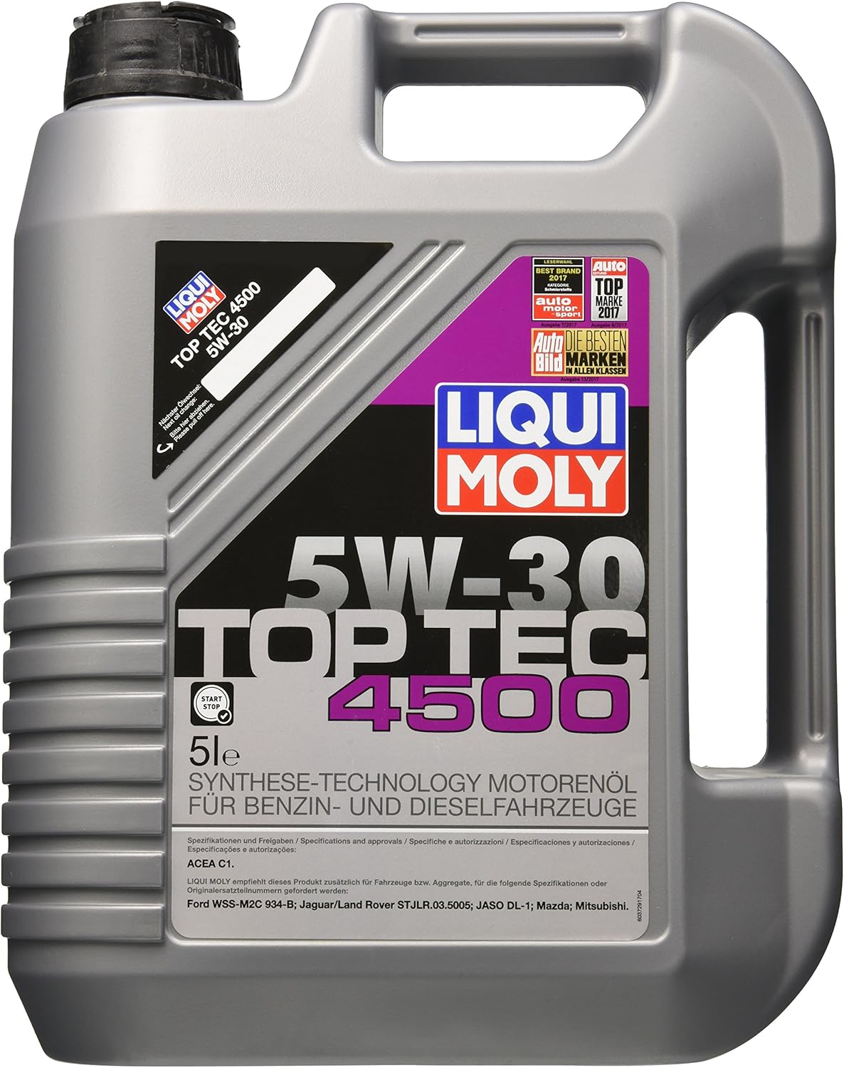 LIQUI MOLY Top Tec 4500 5W-30 | 5 L | Synthesis technology motor oil | SKU: 2318