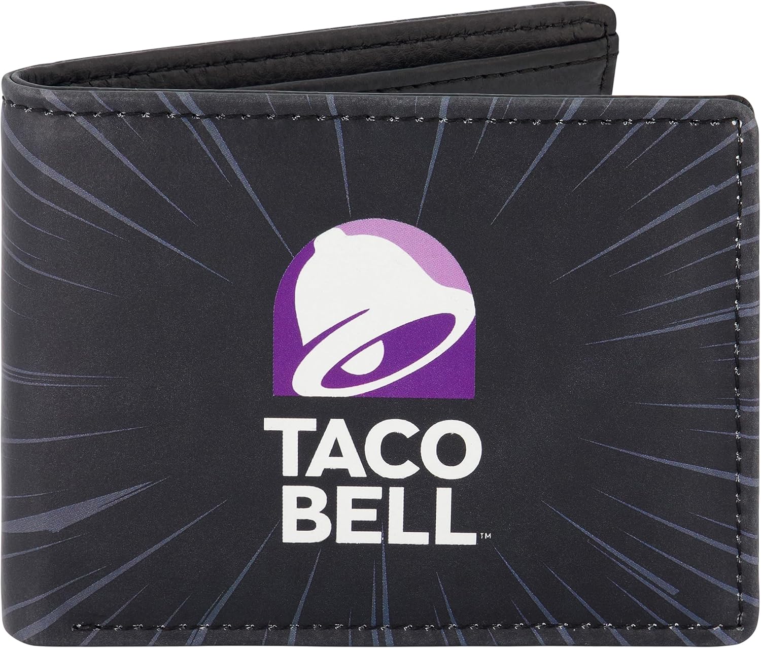 Concept One Taco Bell Wallet, Slim Bifold Wallet with Decorative Tin Case for Men and Women, Multicolor