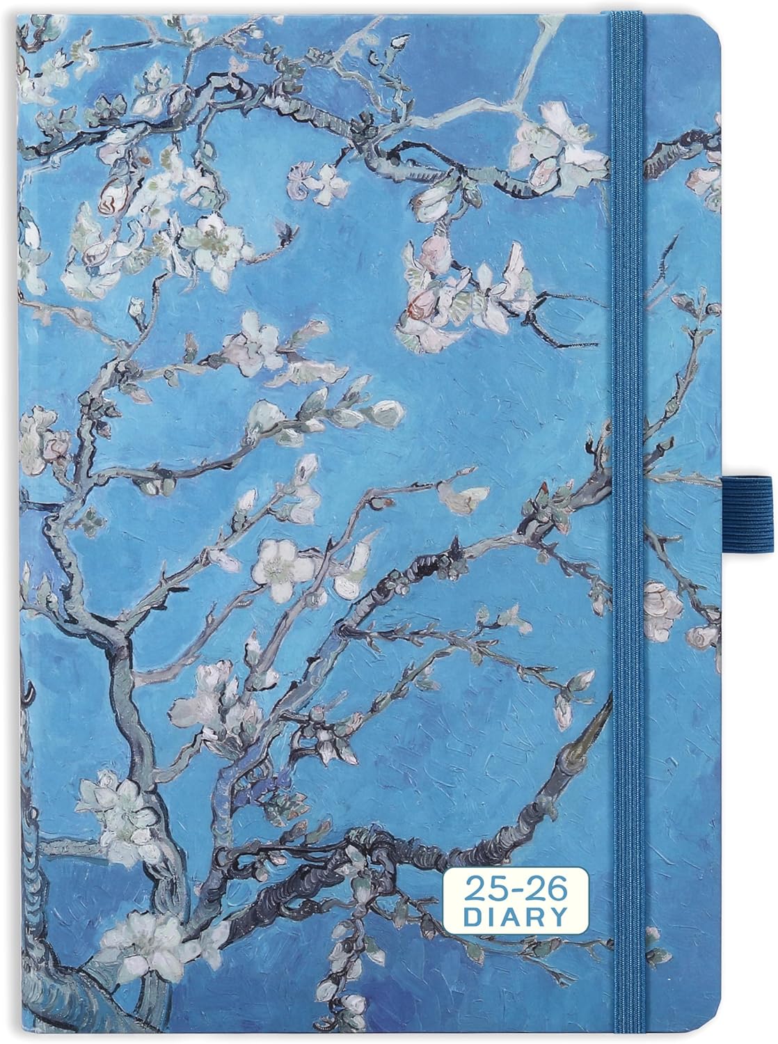 Academic Diary 2025-2026 - Diary 2025-2026 A5 Week to View from August 2025 to July 2026, Perfect Diary for Your Daily Planner, 21.3 x 14.7 x 1.6 cm, apricot flower