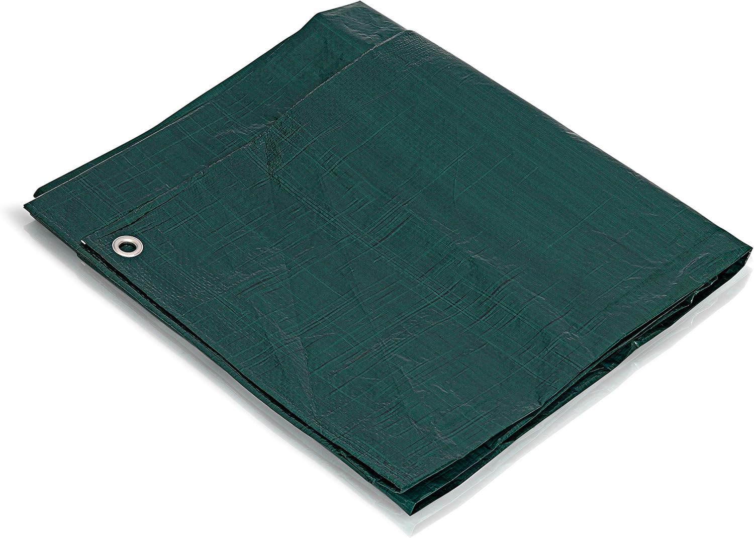 KAV 1.80 x 1.20m (4 x 6 FT) Green Waterproof Tarpaulin Tarpoline tarpaulins Tarp for Universal Covering Garden Furniture, Camping, Roof Caravan Building site Ground Sheet with Eyelets 120 GSM