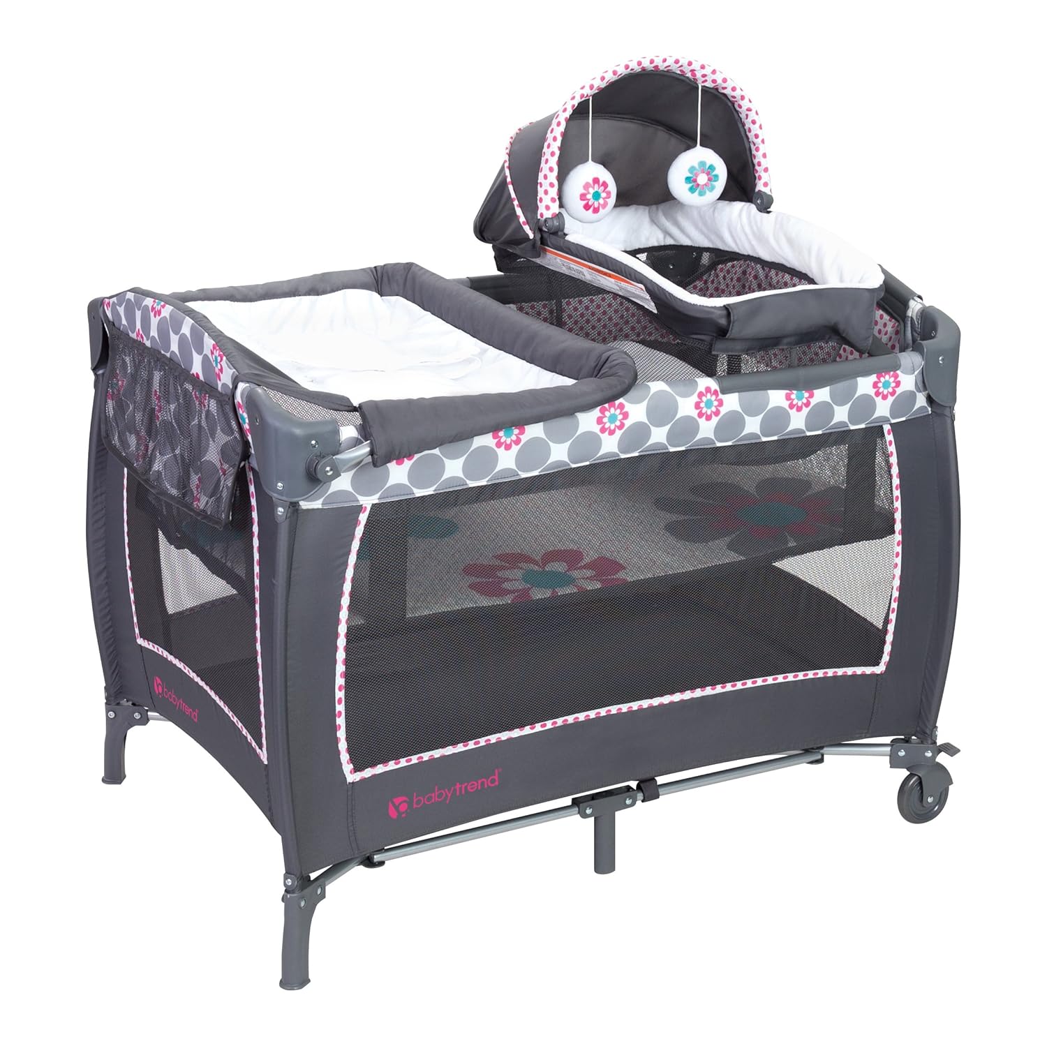 Baby Trend Lil' Snooze™ Deluxe II Nursery Center® Playard, Daisy Dots