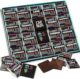 Chocolate Gift Basket Wishes Gift Set - 20pcs | Gourmet Belgium Chocolates Blessings Assorted Flavors Holiday Gift for Birthday, Anniversary, Corporate Gift, Men & Women by Oh Nuts