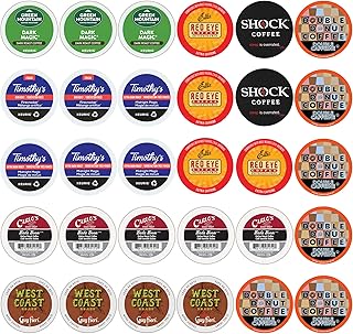 Extra Caffeine Extra Bold Coffee Single Serve Cups For Keurig K Cup Brewers 1.0 and 2.0 Variety Pack Sampler (30 Count)