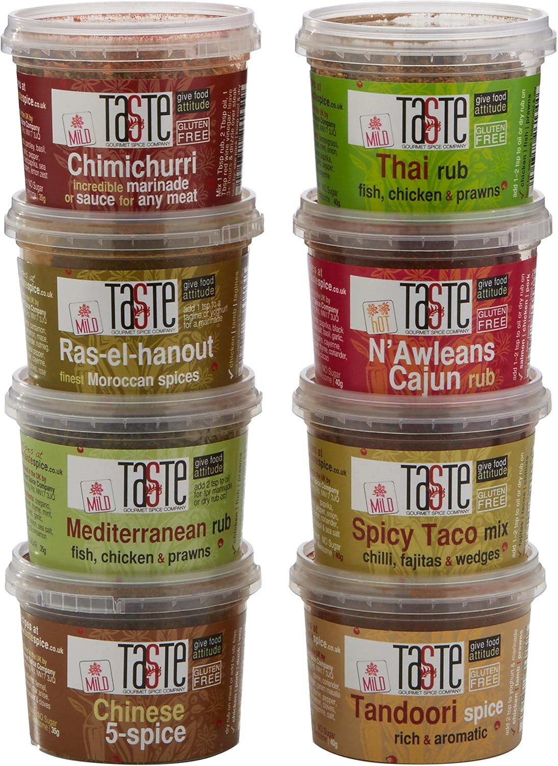 Gourmet Spice Company World Cuisine Rubs Combo Kit (Pack of 8)