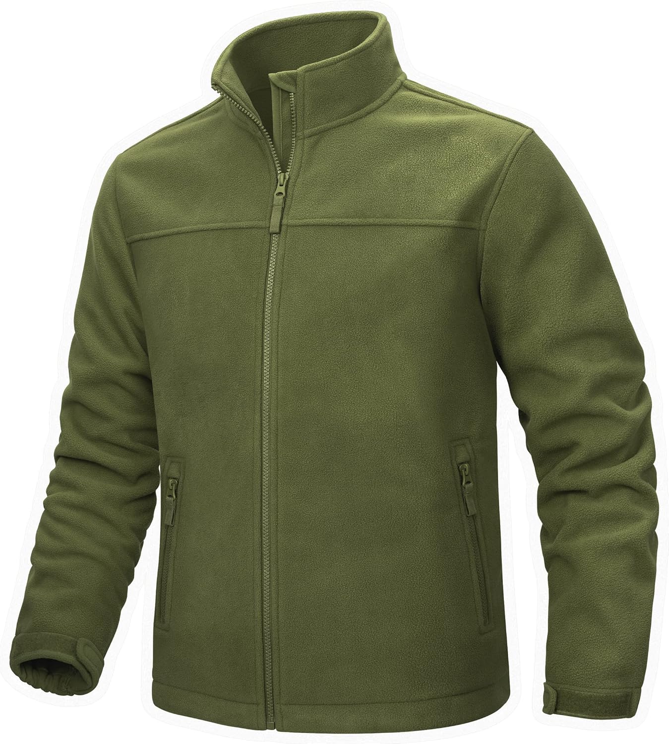 TACVASEN Men's Polar Fleece Jackets Lightweight Soft Winter Thermal Coats Outdoor Windproof Zip Up Jacket with Pockets