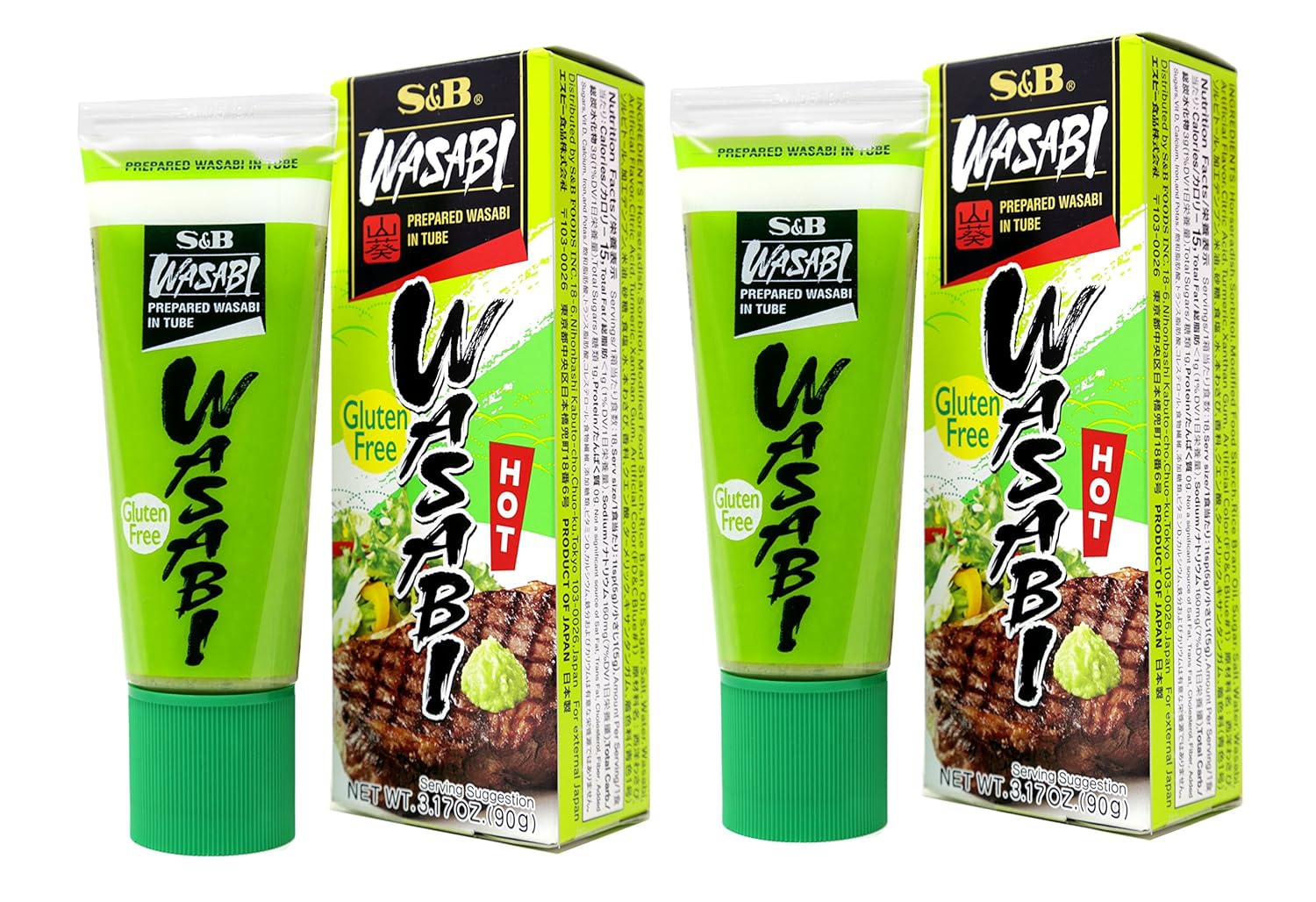 Prepared Wasabi in Tube, Family Size, 3.17 oz (90 g) (2 Pack)