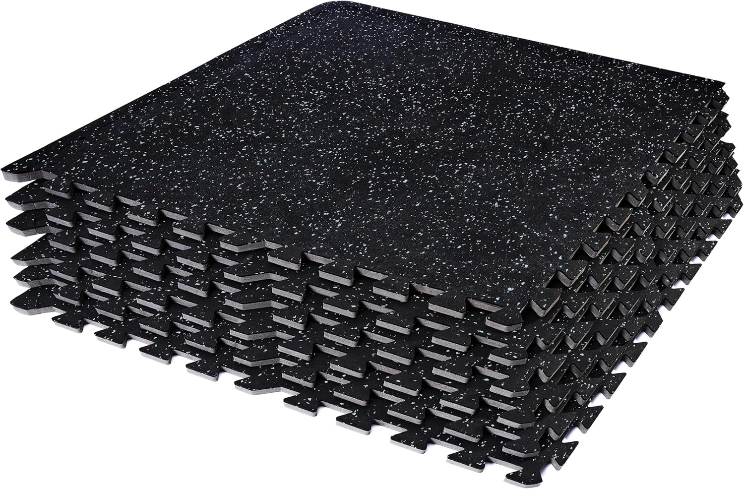 Sivan Fitness 1/2" Thick Rubber Top High-Density EVA Foam Gym Flooring for Home Gym - Exercise Mat Tiles for Workout, Yoga, MMA, Heavy Exercise Equipment Mat - Interlocking Gym Floor Mat