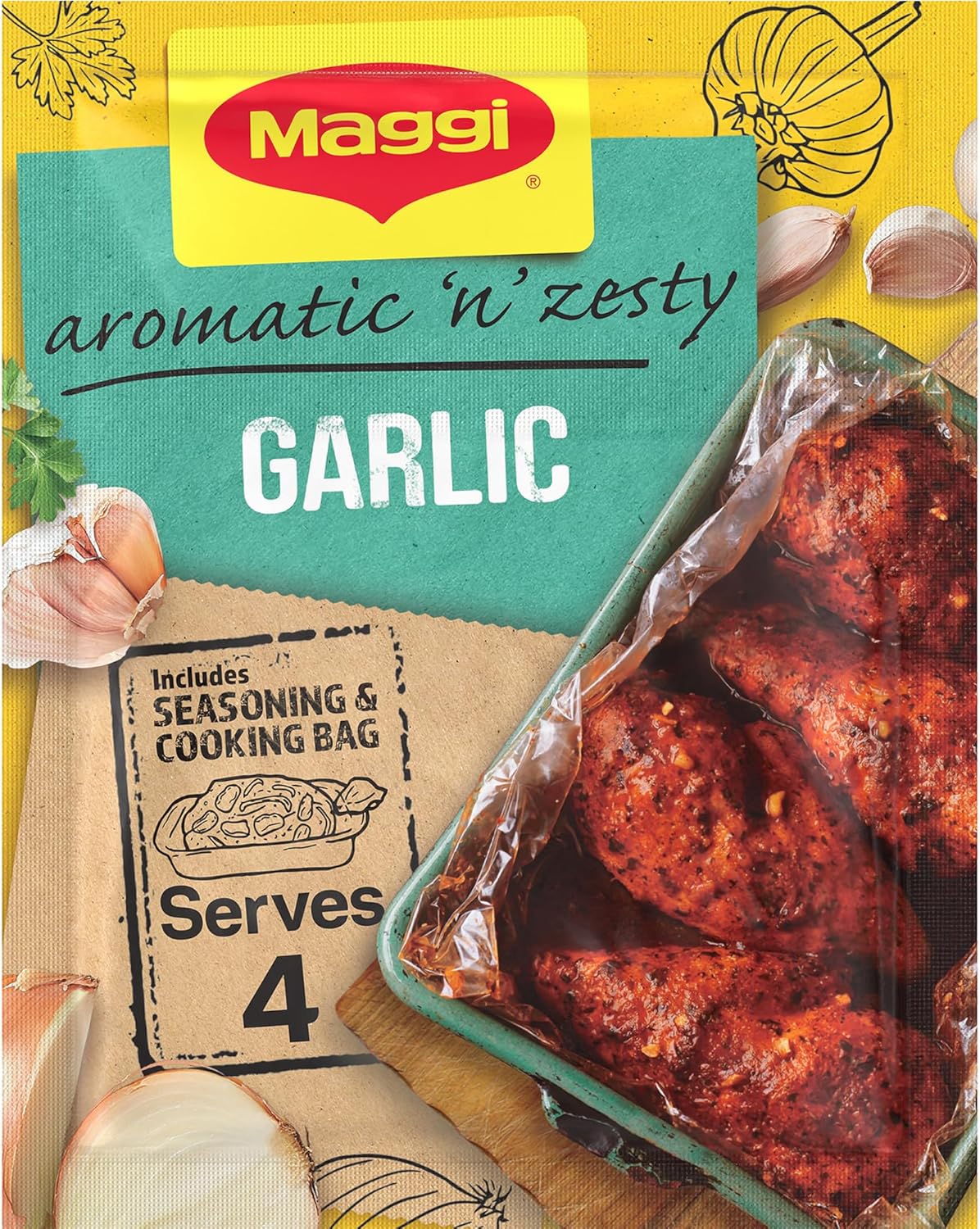 Maggi So Juicy Garlic Chicken Recipe Mix (30g sachet)