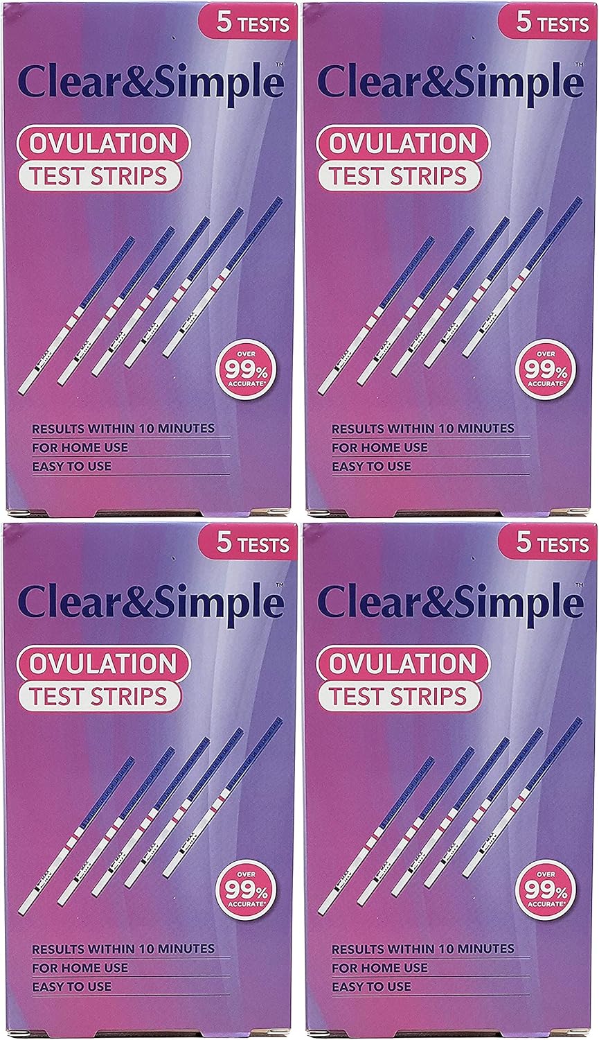 Clear & Simple Ovulation Test Strips Over 99% Accurate (4 Pack)