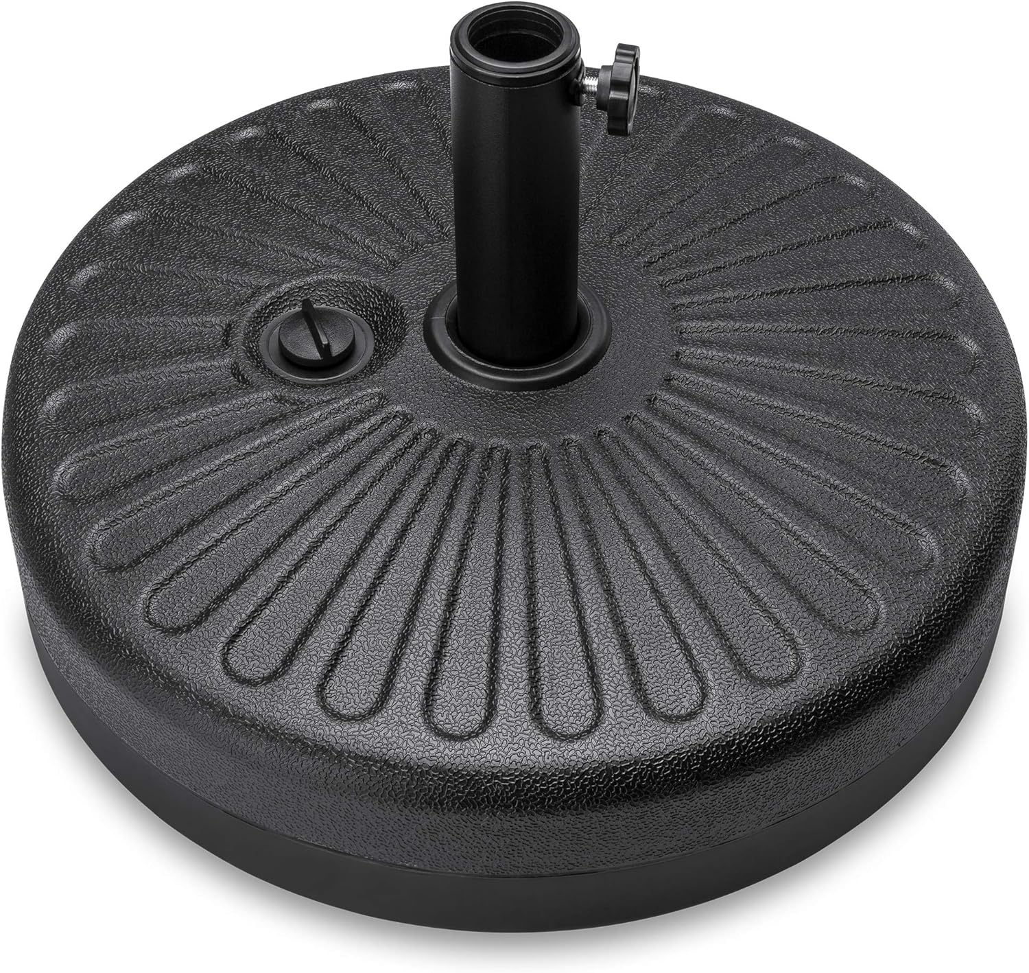 Best Choice Products Fillable Umbrella Base Stand Round Sunburst Plastic Patio Umbrella Base Stand, Pole Holder for Outdoor, Lawn w/ 55lbs Weight Capacity, Adjustment Knob