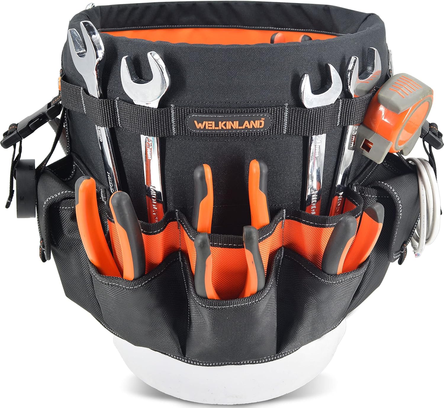 WELKINLAND 5 Gallon Bucket Tool Organizer - Holder & Liner in One, Tool Bucket Bag, Organizer for Garage, Workshop, Home
