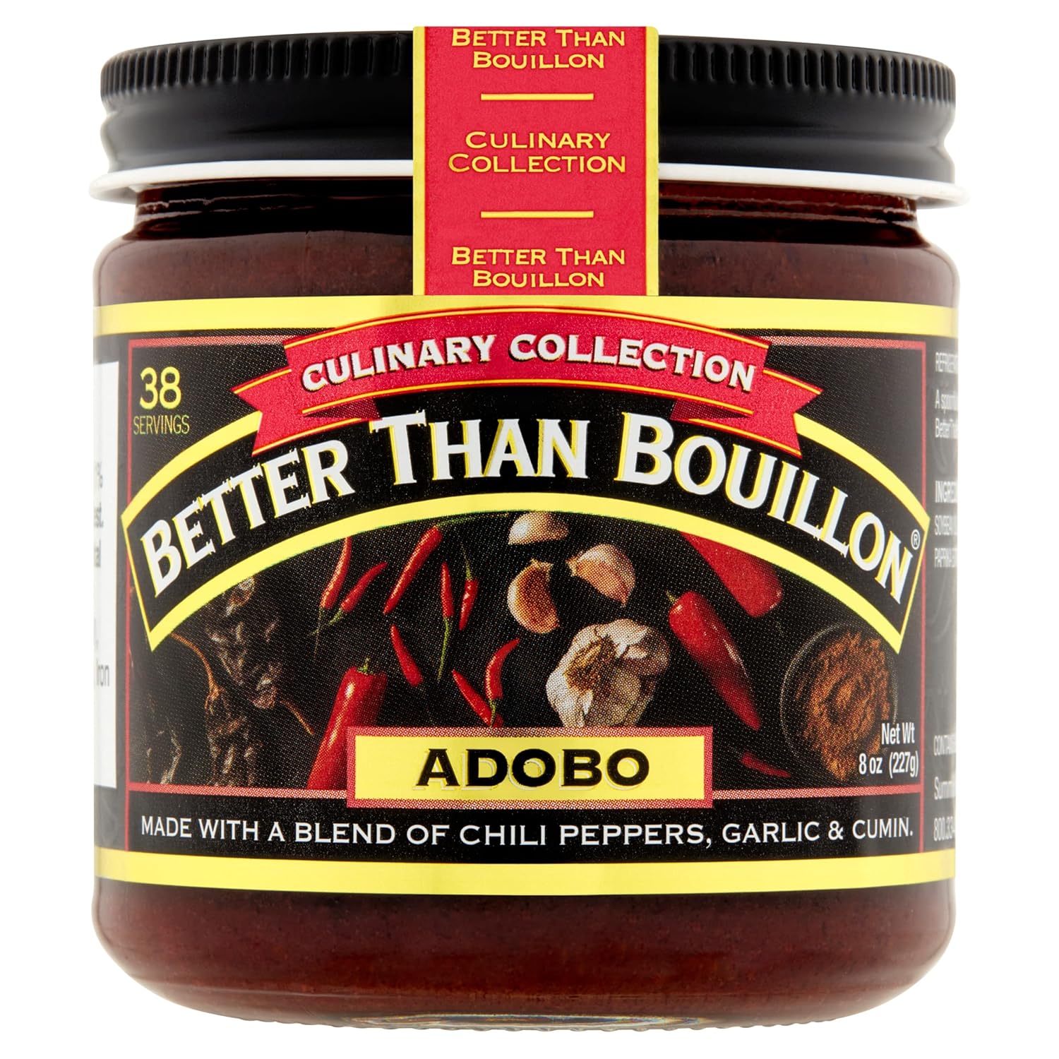 Better Than Bouillon Culinary Collection Base, Adobo Base, Contains 38 Servings Per Jar, 8-Ounce Glass Jar (Pack of 1)