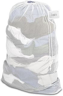 Whitmor Mesh Laundry Bag w/ID Tag White