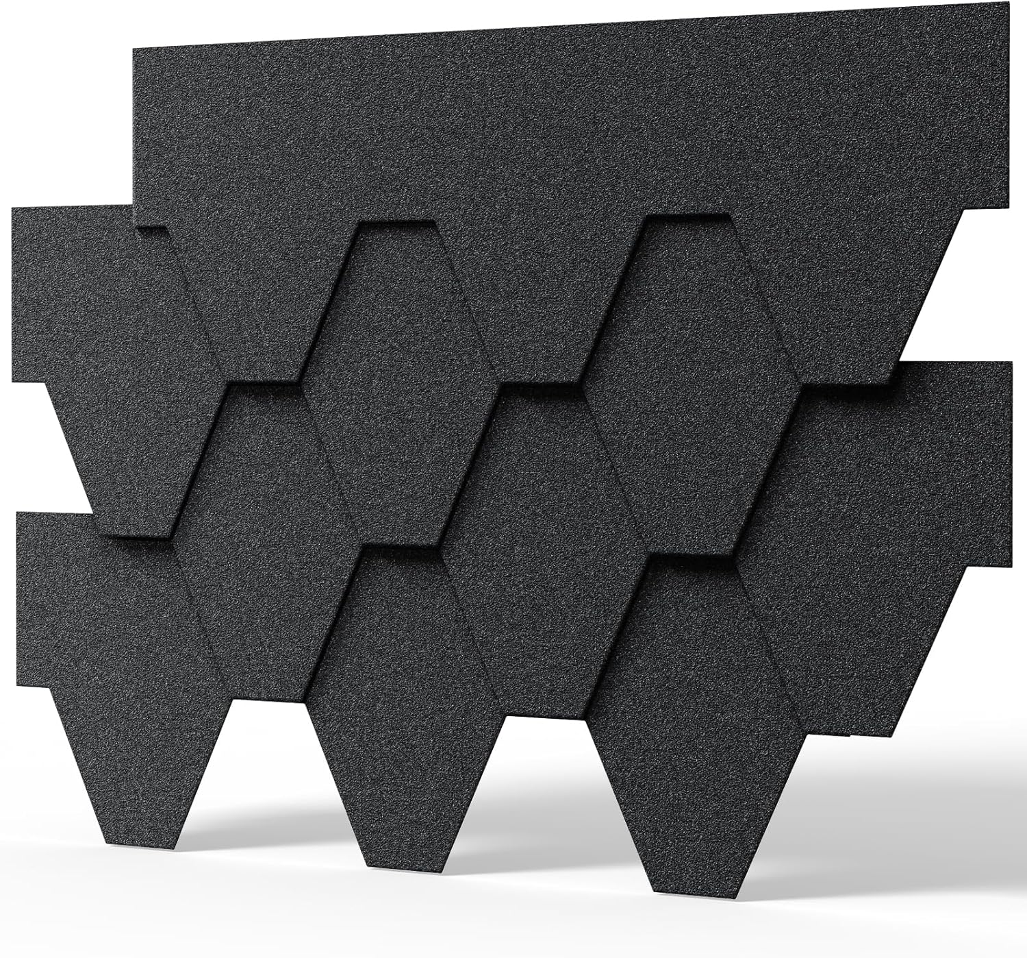 INMOZATA 18 Pieces Roof Shingles, 2.61sqm Asphalt Roof Shingles Self-Adhesive Roofing Felt Tiles for Shed Roofs, Weather Resistant Heavy Duty Roofing Tiles, Polygon Roof Tiles, Black