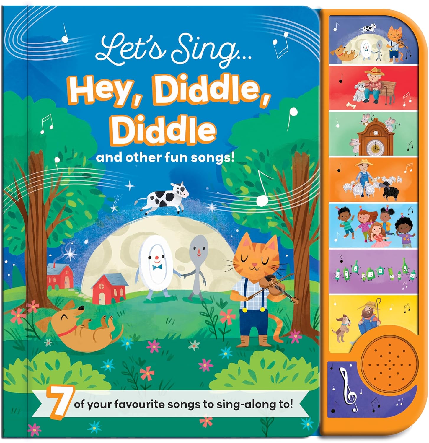 Hey Diddle Diddle Nursery Rhyme Sound Book – 7 Songs To Play And Sing
