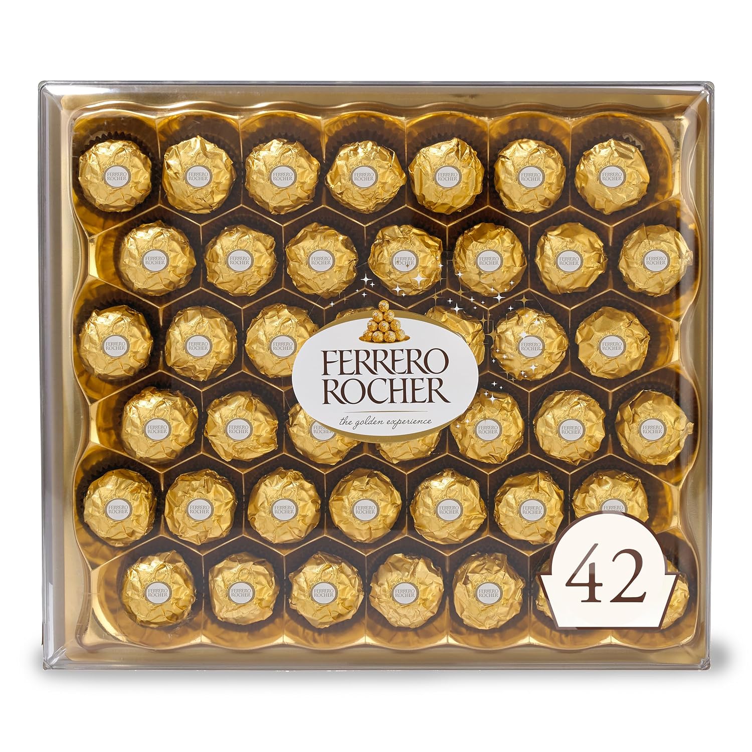 Ferrero Rocher Chocolate Candy, Hazelnut Milk Chocolates, 42 Ct, 18.5 oz