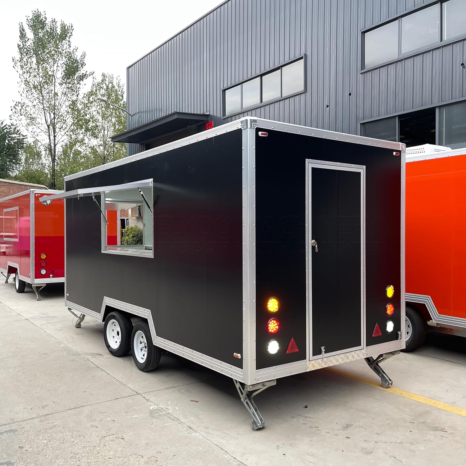 BELYOO Food Trailer Concession Food Truck Trailer Vending Cart for Sale Ice Cream Cart for Business Trailers for Sale Mobile Taco Trailer