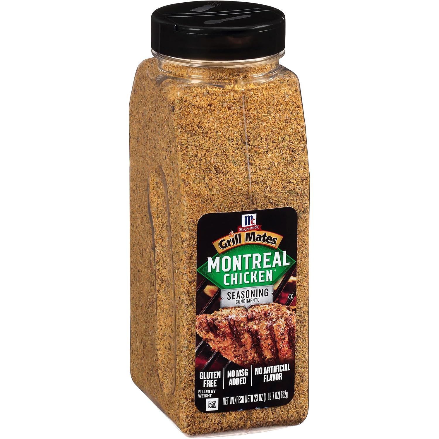 McCormick Grill Mates Montreal Chicken Seasoning, 23 oz - One 23 Ounce Container of Montreal Chicken Seasoning with Blend of Garlic, Onion, Black and Red Pepper and Paprika for Meats and Seafood