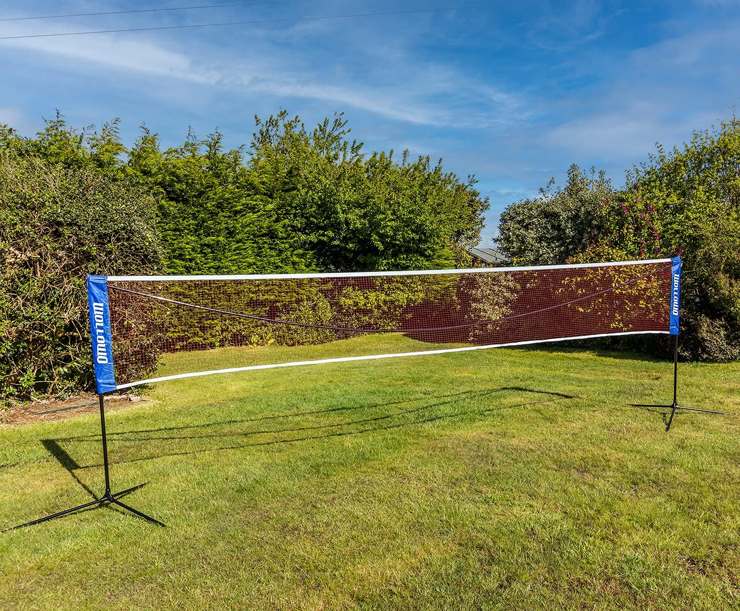 Wollowo 6m Foldable Portable Badminton Volleyball Net Frame Stand, FREE Shuttlecocks and Carry Bag