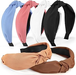 Headbands for Women Girls - 6PCS Stylish Top Knotted Headbands - Knotted Headband For Women - Head Bands Wide Hairband Hair Accessories