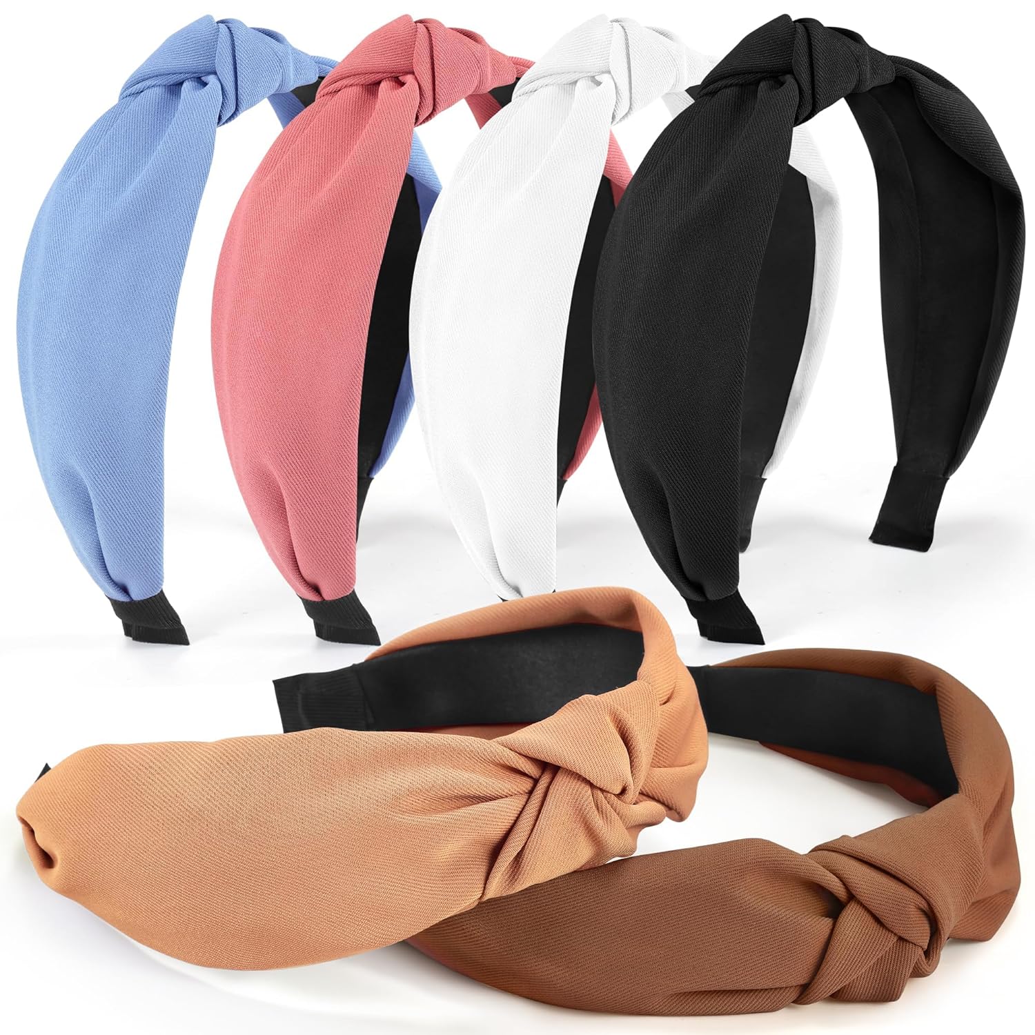 Headbands for Women Girls - 6PCS Stylish Top Knotted Headbands - Knotted Headband For Women - Head Bands Wide Hairband Hair Accessories